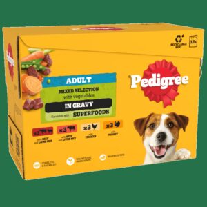 Pedigree Adult Wet Dog Food Pouches (Mixed Selection in Gravy)