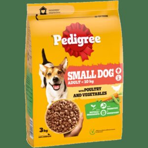 Pedigree Small Dog Complete Dry with Poultry and Vegetables, 3kg